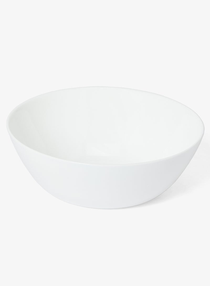 Noon East Set of 6 White Opal Glass Cereal and Soup Bowl, Dishwasher & Microwave Safe Round Bowls for Cereal, Soup, Salad and Rice - Image 3
